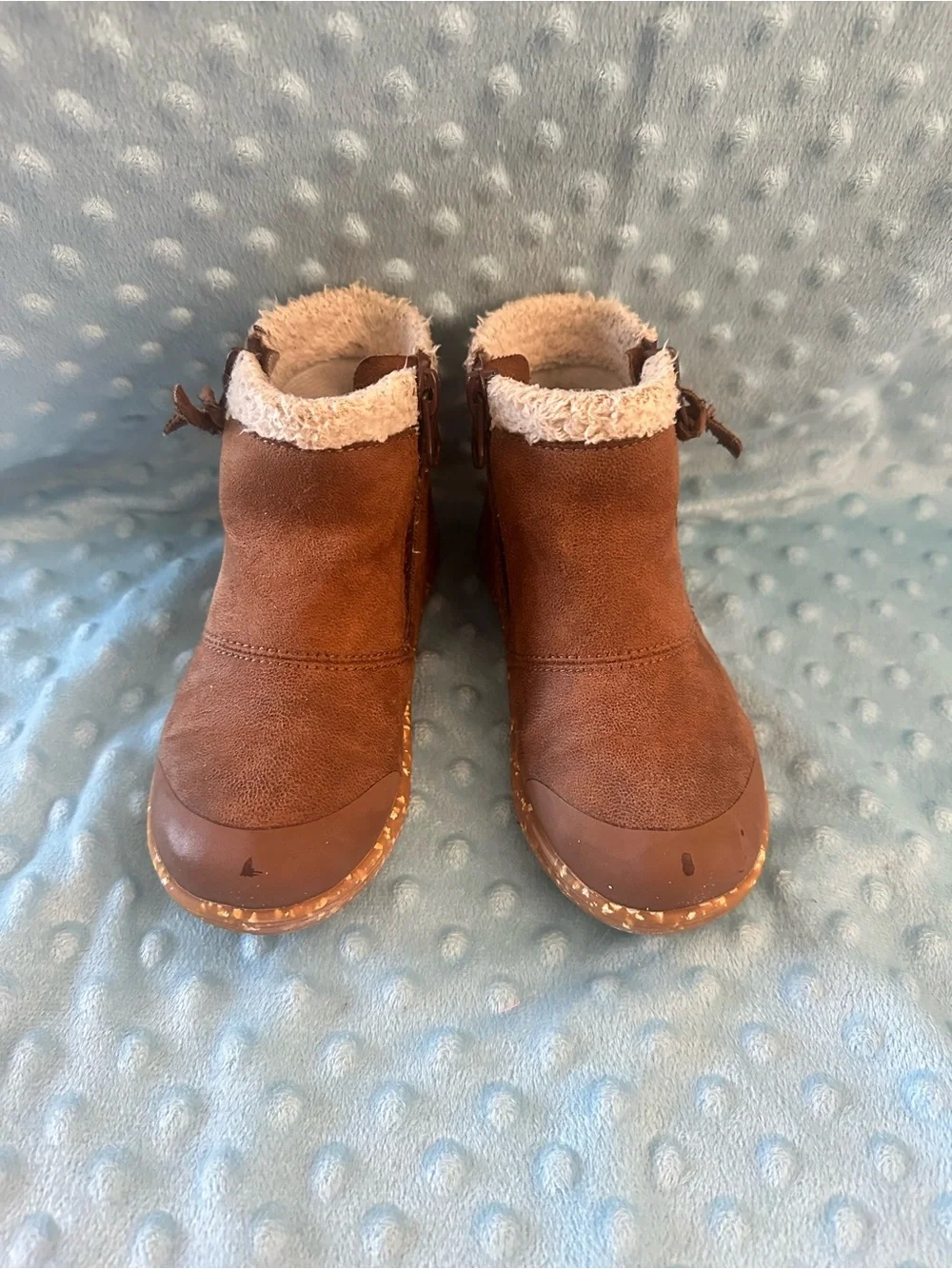 Livie & Luca Brown Faux-Shearling Ankle Boots